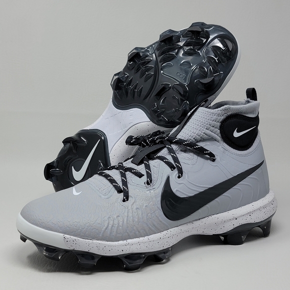 Nike Alpha Huarache NXT MCS Mid Baseball Cleats Gray Black DJ6519-003 Size 13